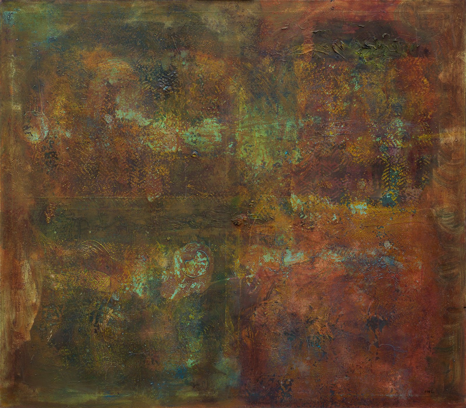 Abstract Rust, Oil on canvas, 140cm x 160cm, 2017